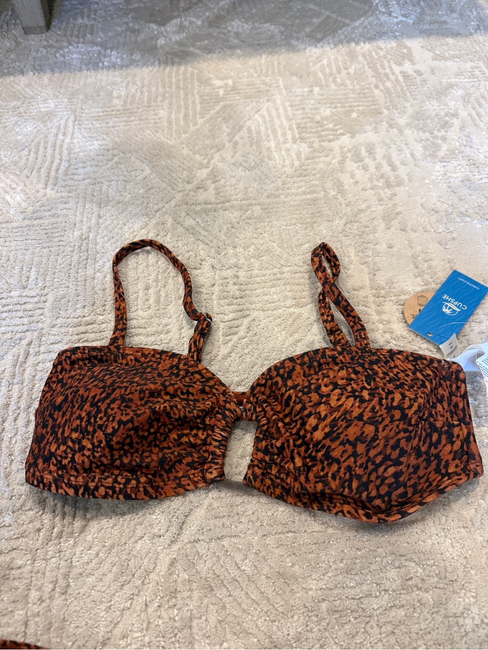 Cupshe Rust Leopard Print Bikini Set - Picture 2 of 4